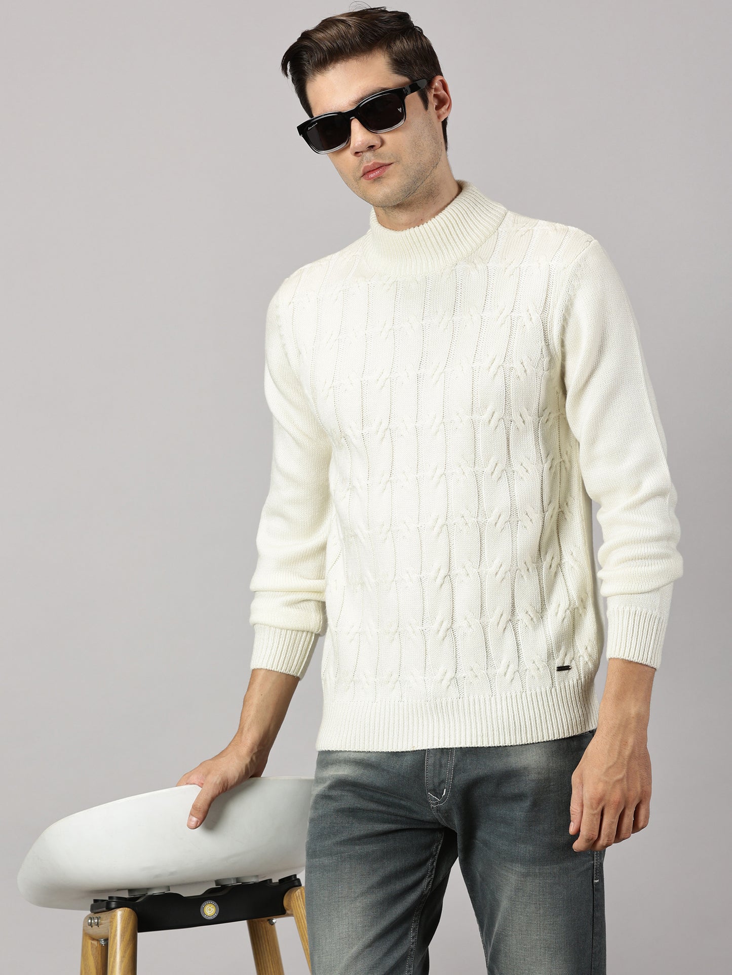 Tangled Evening High Neck Sweater