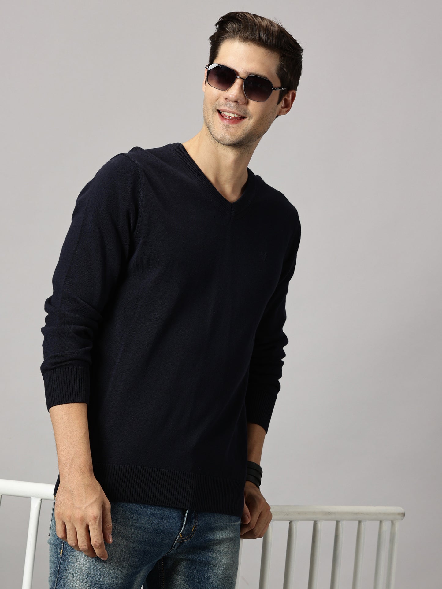 Deep Lime V-Neck Sweater