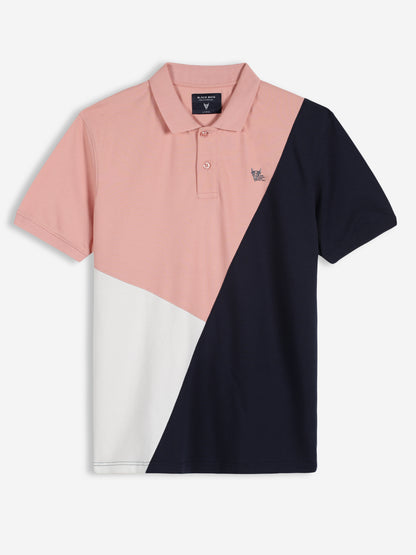 Coral Colorblock Polo