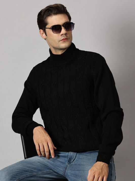 Tangled Midnight High Neck Sweater