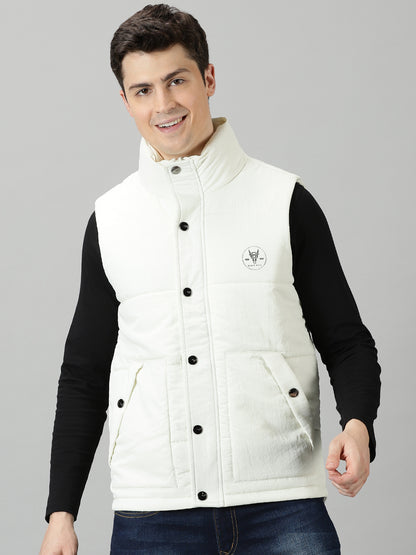 Frost White Sleeveless Puffer Jacket