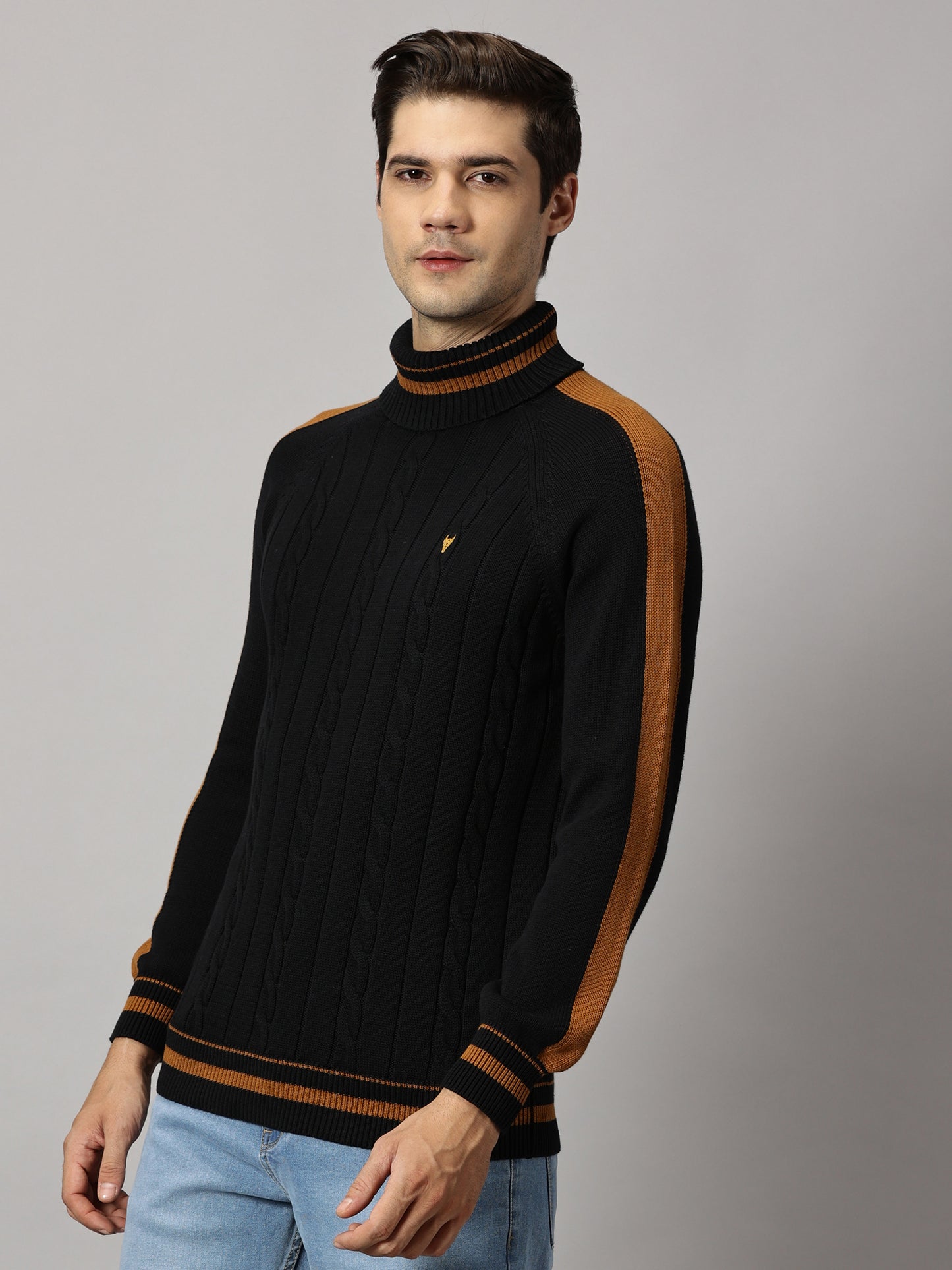 Black Sand Turtle Neck Sweater