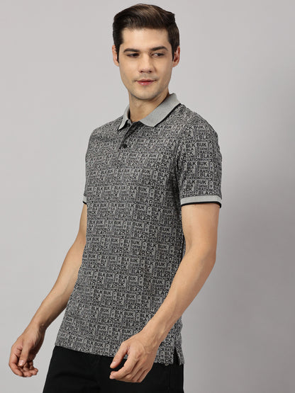 Grey Canvas Polo