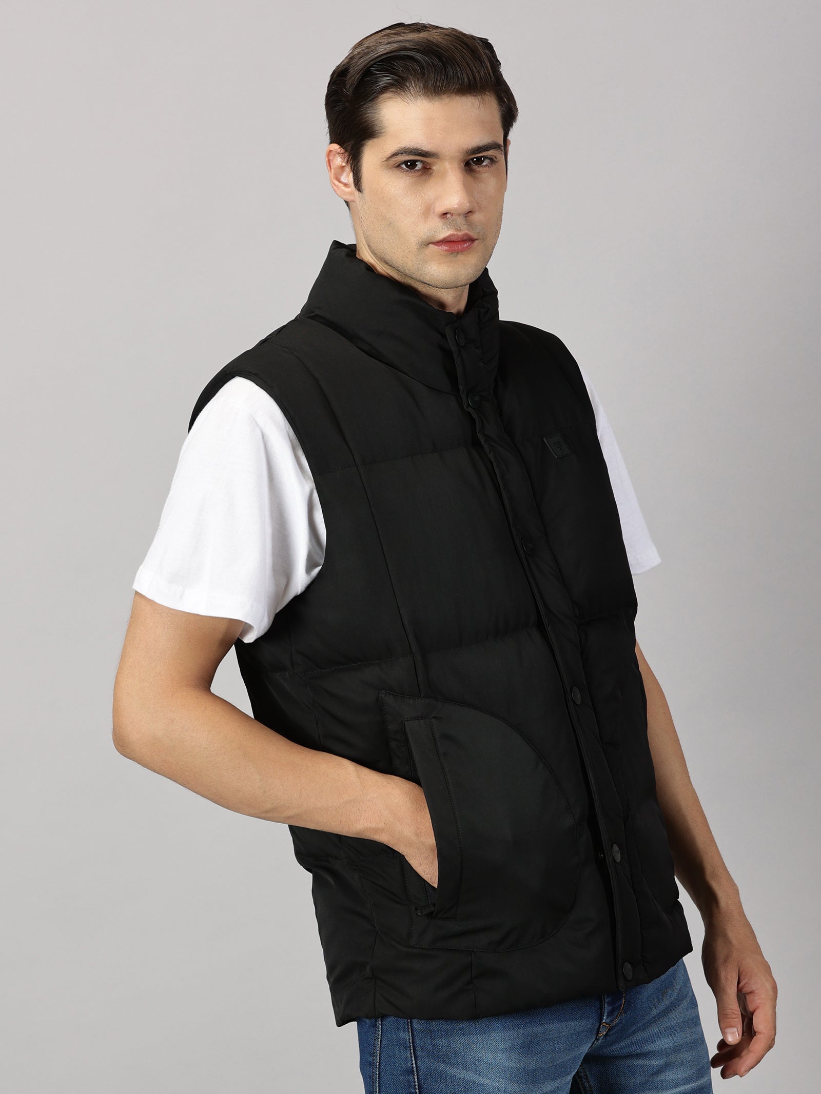 Onyx Sleeveless Puffer Jacket
