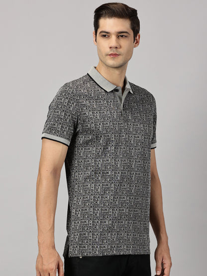 Grey Canvas Polo