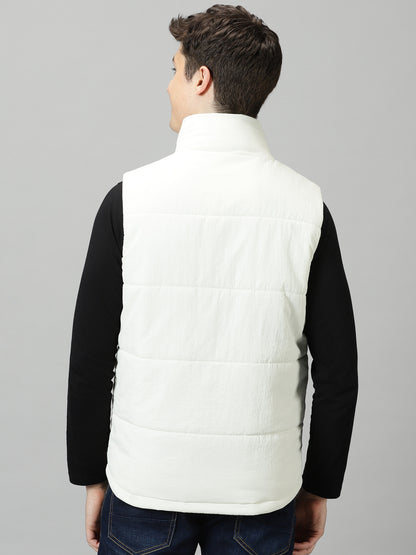 Frost White Sleeveless Puffer Jacket