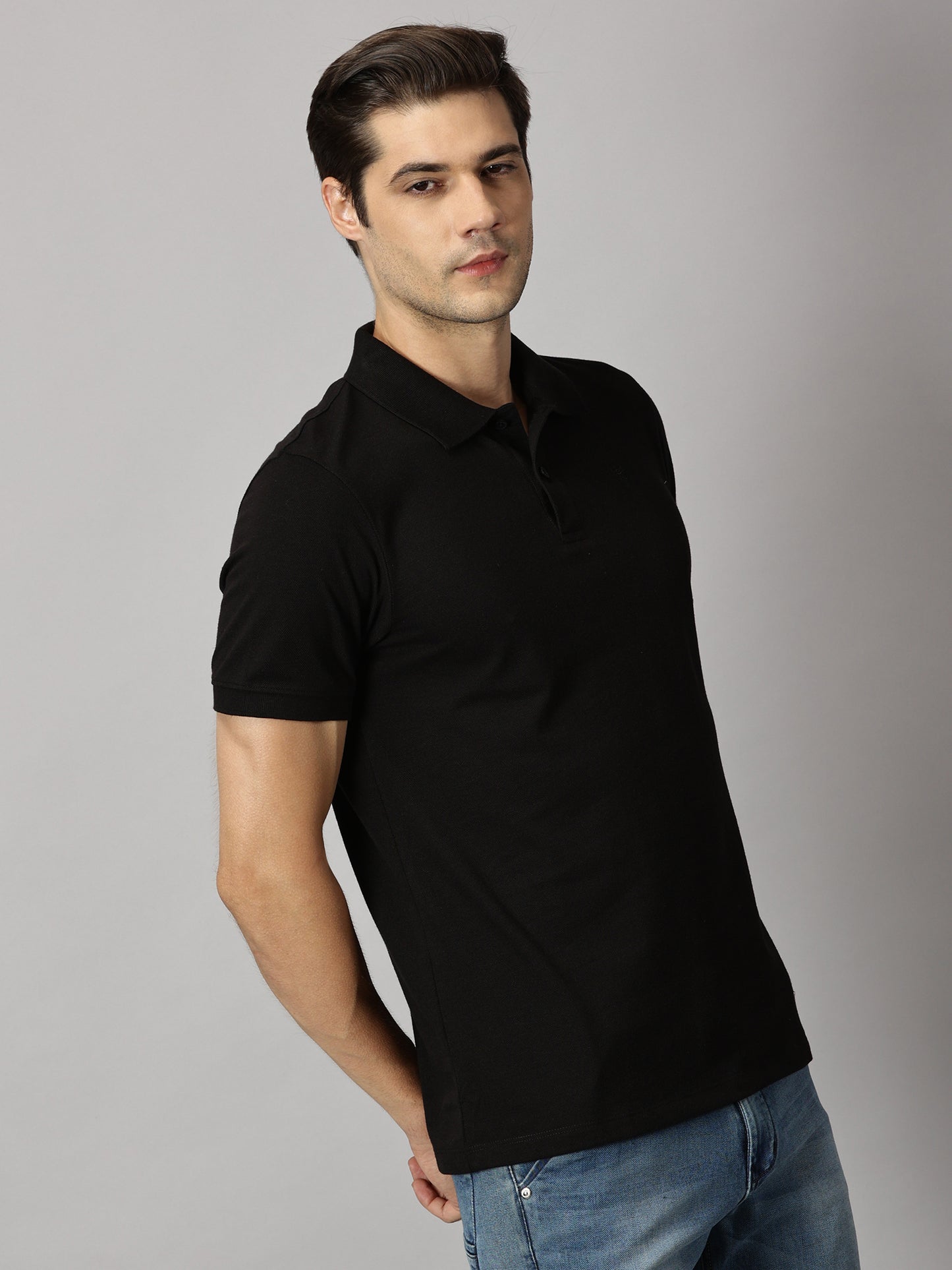 Pure Black Essential Polo