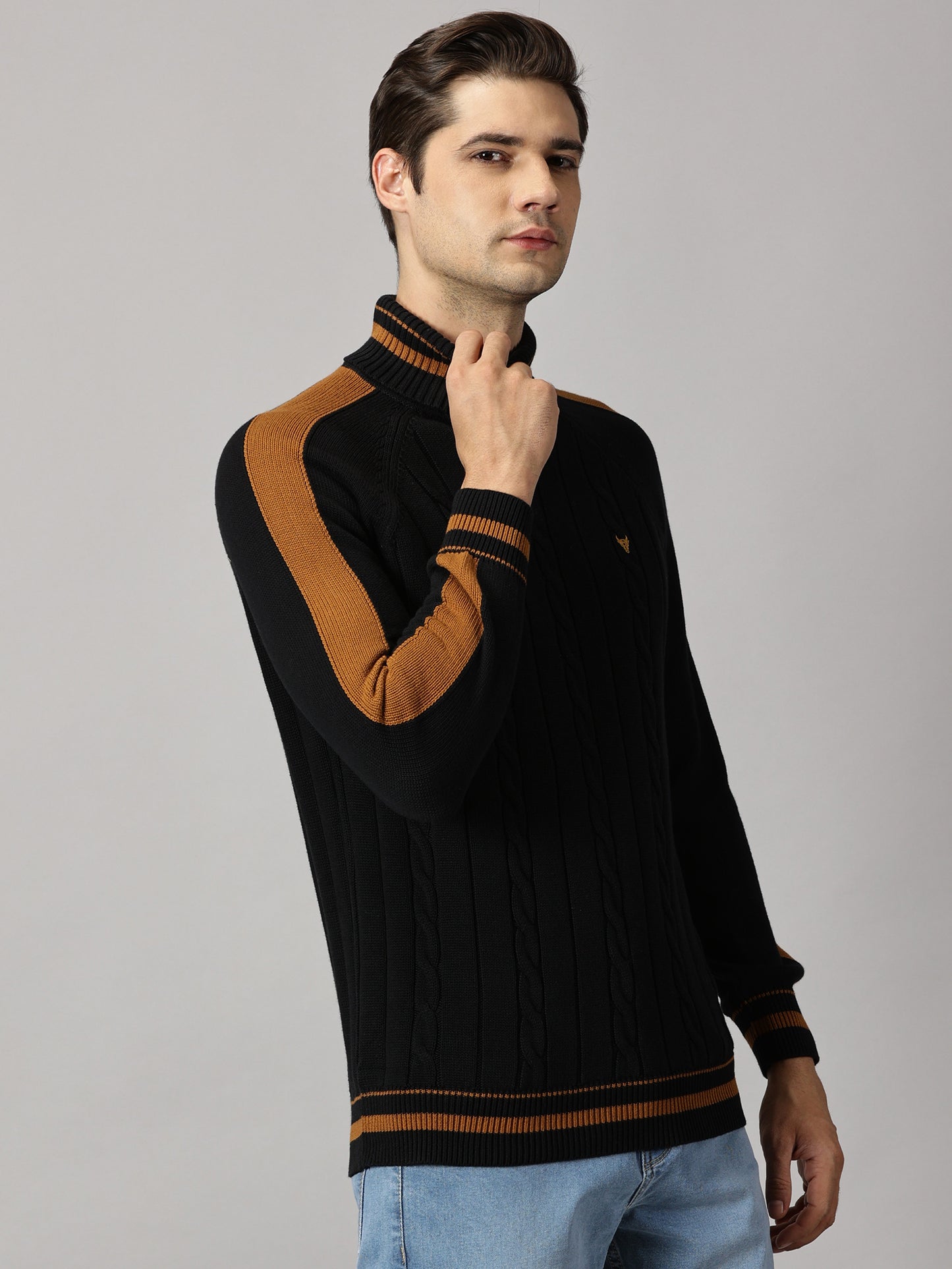 Black Sand Turtle Neck Sweater