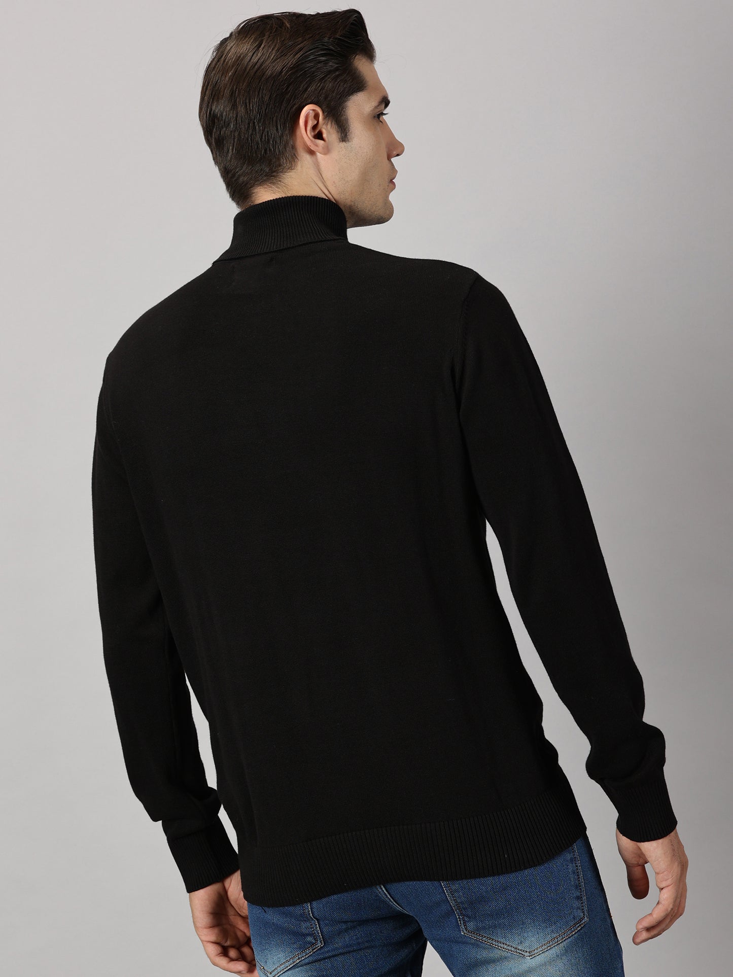 Pure Black Turtle Neck Sweater