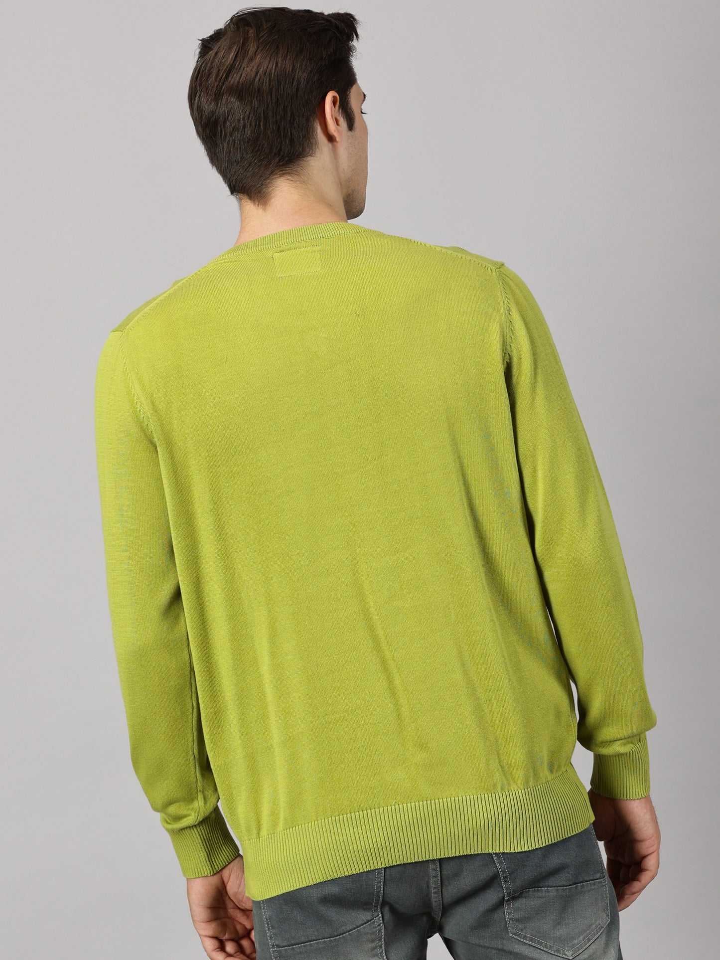 Deep Lime V-Neck Sweater