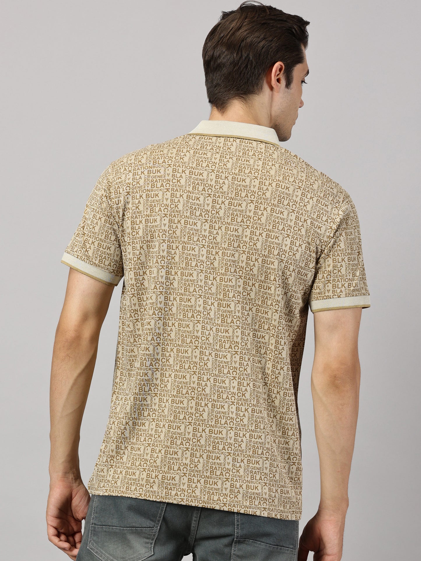 Beige Canvas Polo