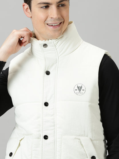 Frost White Sleeveless Puffer Jacket