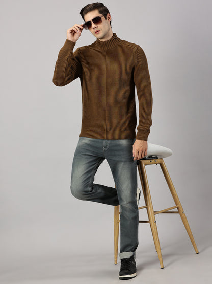 Sandstone High Neck Side Zip Sweater