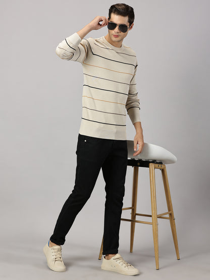 Oatmeal Striped Sweater