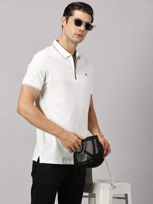 Ivory Heritage Zipper Polo