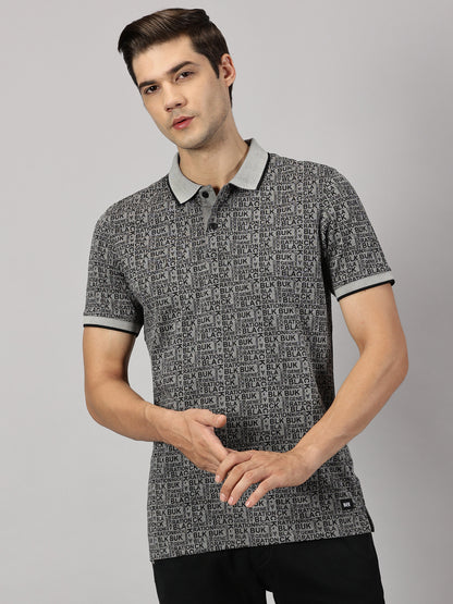 Grey Canvas Polo