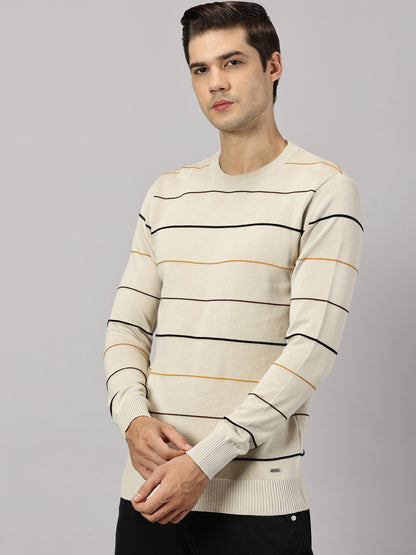 Oatmeal Striped Sweater