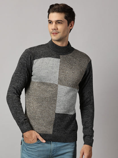 Earth Colorblock Turtle Neck Sweater