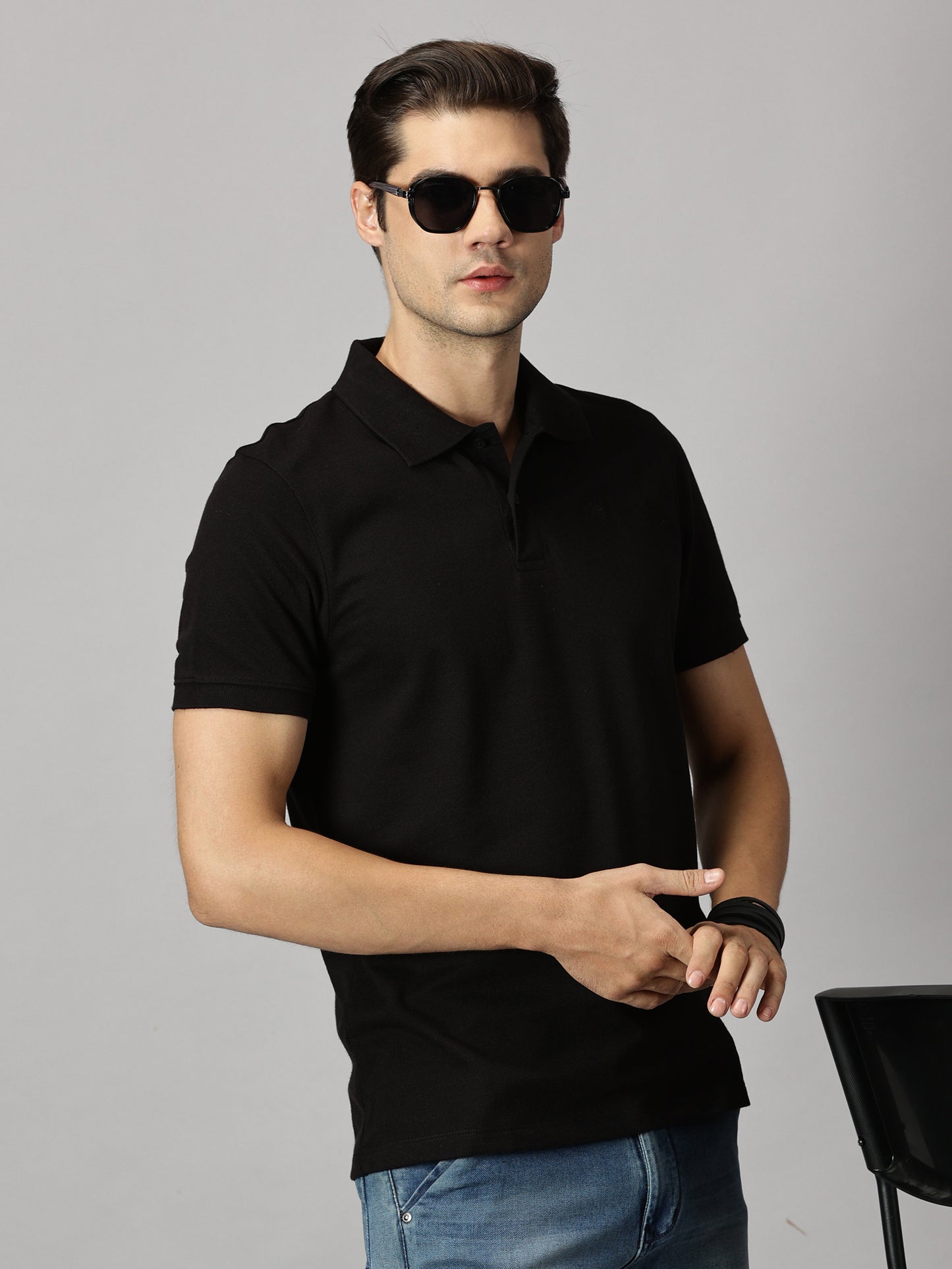 Pure Black Essential Polo