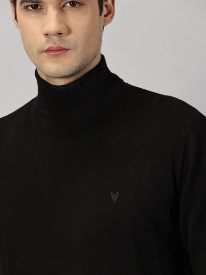 Pure Black Turtle Neck Sweater