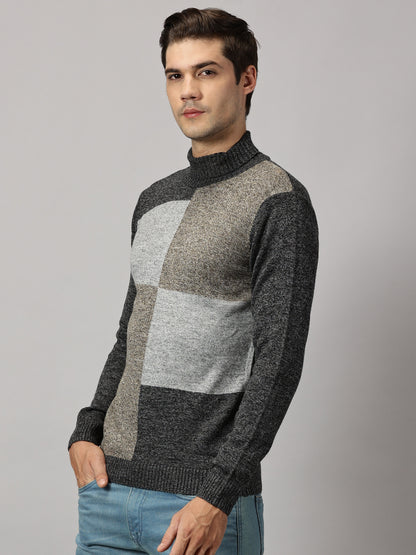 Earth Colorblock Turtle Neck Sweater