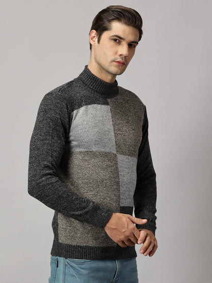 Earth Colorblock Turtle Neck Sweater