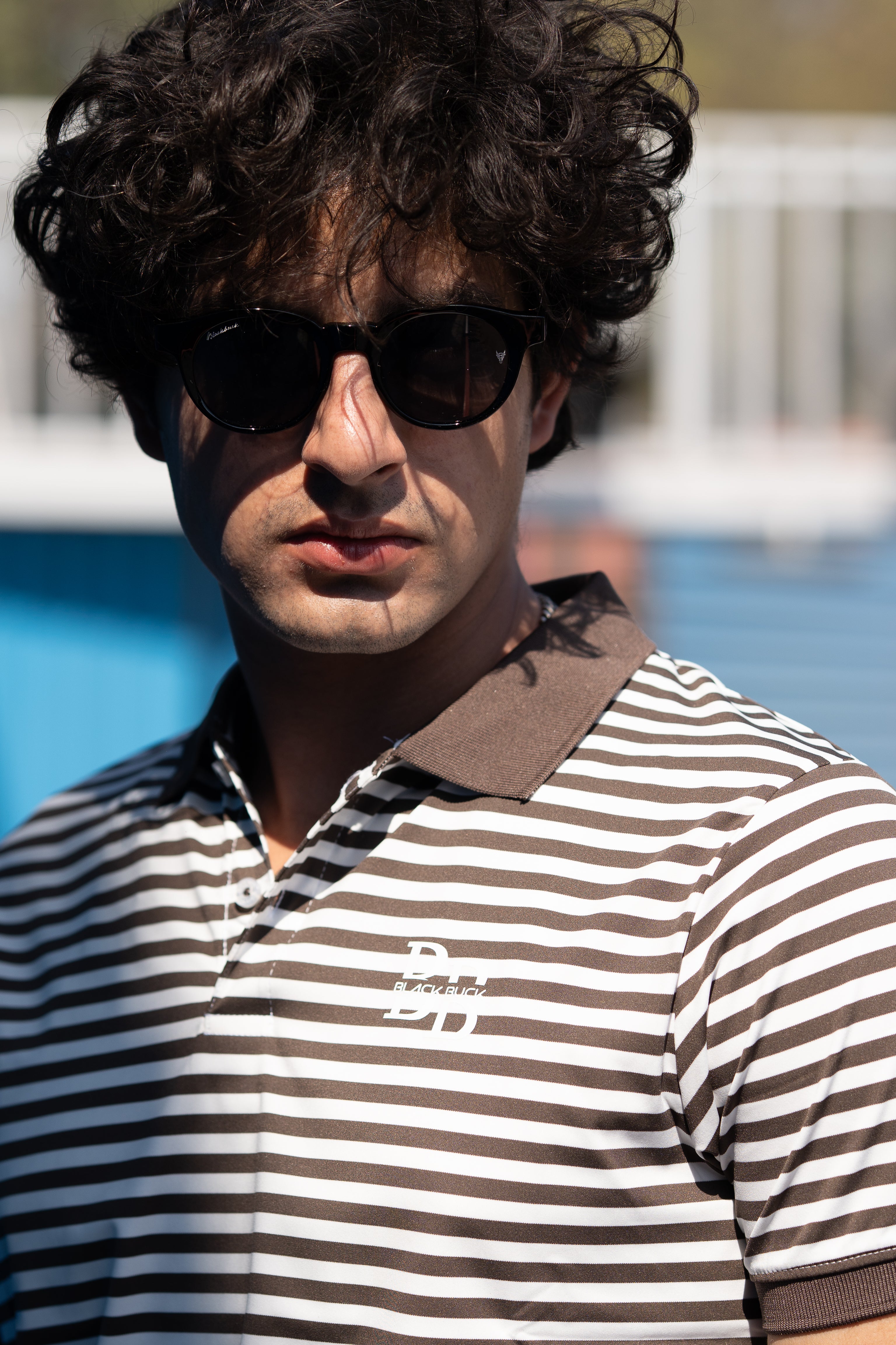 Luxe Coffee Striper Polo