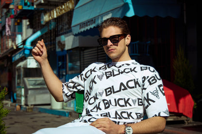 Black Buck Fusion Oversized Tee