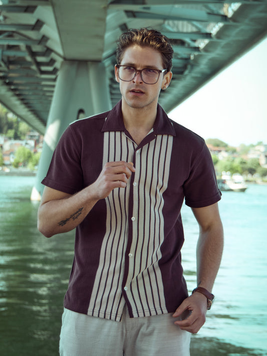 Harbor Hazelnut Crochet Shirt